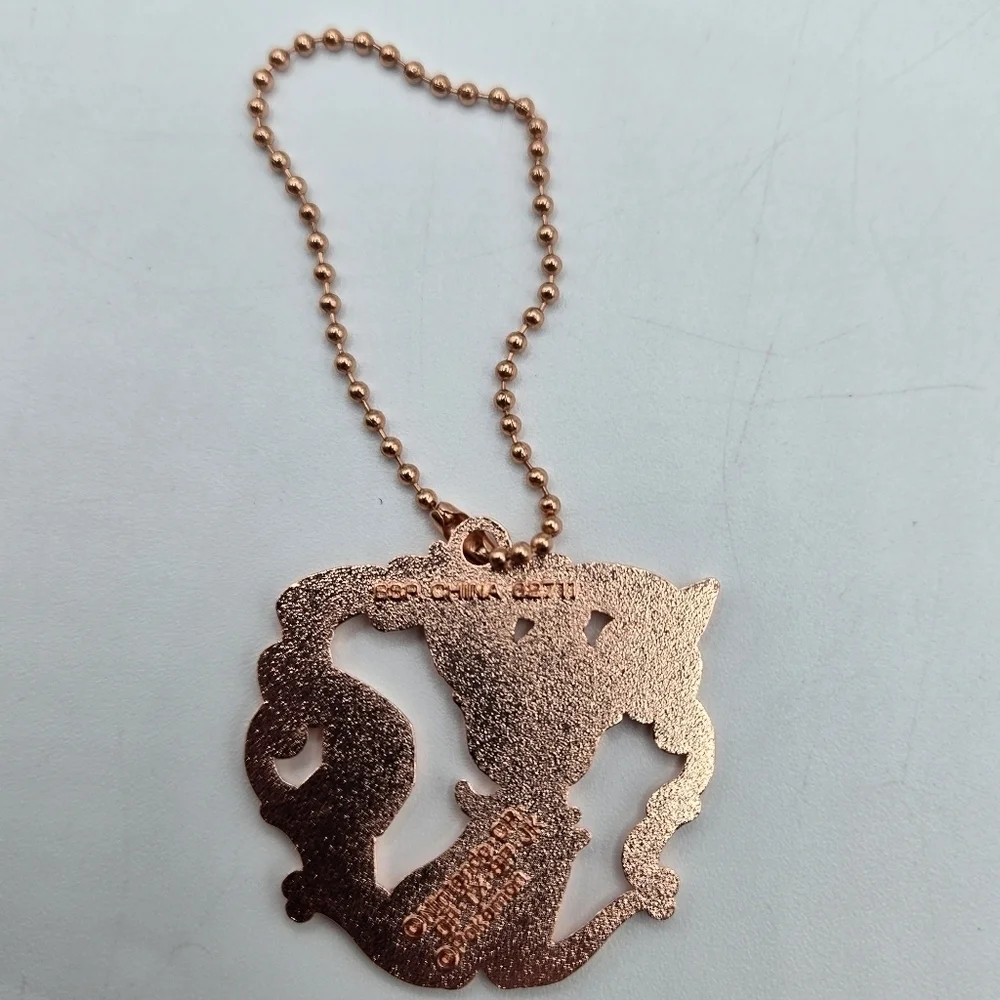 Pokemon Leafeon Rose Gold Metal Bag Charm Keychain